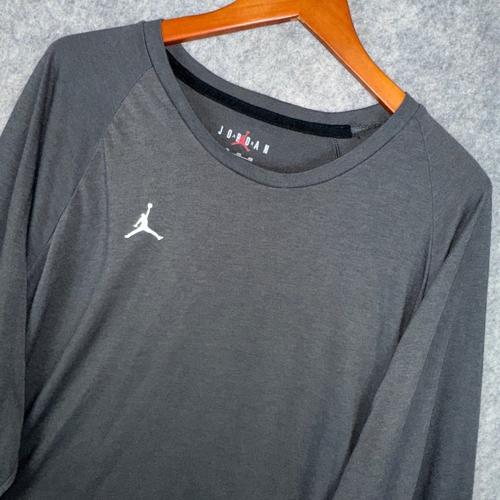 Nike Air Jordan 23 Shirt Mens 4XL Gray Jumpman Alpha Dry Long Sleeve CJ1130-060
